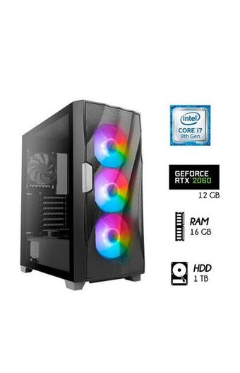 Tiendas EFE Cpu gamer intel core i7 16gb 1tb hdd nvidia rtx2060 12gb case 550 led oferta