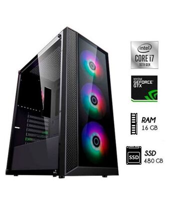 Tiendas EFE Cpu intel core i7 16gb 480gb ssd nvidia gtx1650 4gb case 550 rgb oferta
