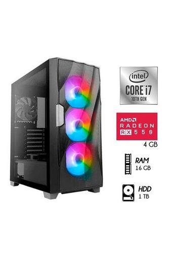 Tiendas EFE Cpu gamer intel core i7 16gb 1tb hdd rx550 4gb case led oferta