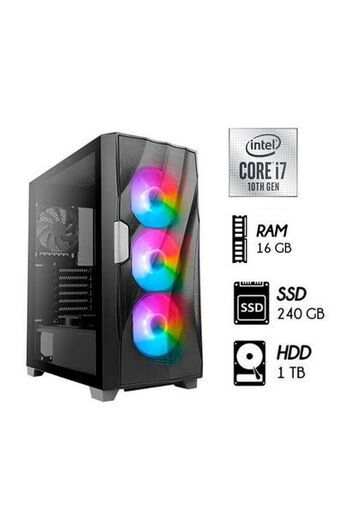 Tiendas EFE Cpu intel core i7 16gb 1tb hdd + 240gb ssd case 550 led oferta