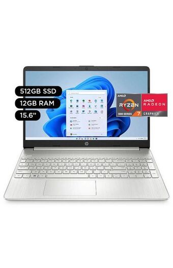Tiendas EFE Laptop hp 15.6' windows 11 amd ryzen 7 5700u 12gb 512gb ssd 15-ef2526la oferta