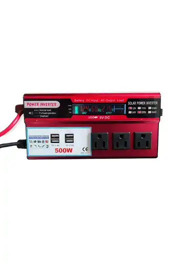 Tiendas EFE Inversor corriente 12v a 220v 500w 3socket oferta