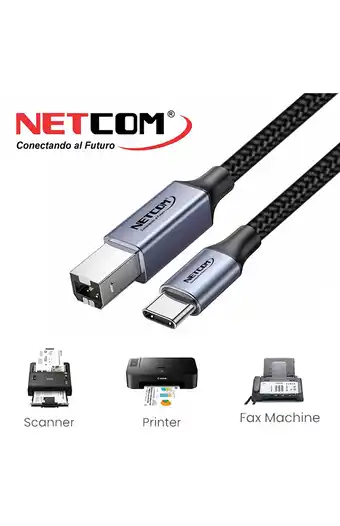 Tiendas EFE Cable impresora tipo b-usb c1.8m netcom oferta