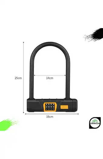 Tiendas EFE Candado para bicicletas u-lock 4 dígitos oferta