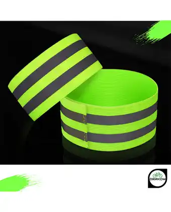 Tiendas EFE Par de pulseras reflectivas amarillo oferta