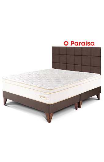 Tiendas EFE Dormitorio europeo paraíso royal prince king con cabecera blocks chocolate oferta