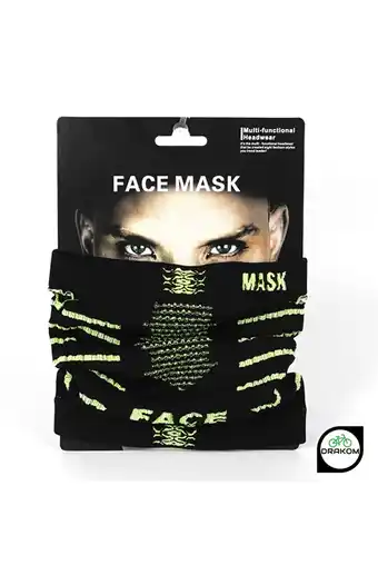 Tiendas EFE Bandana multifuncional face mask negro/amarrillo oferta