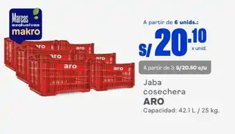 Makro Jaba cosechera ARO Capacidad: 42.1 L / 25 kg. A partir de 6 unids.: oferta