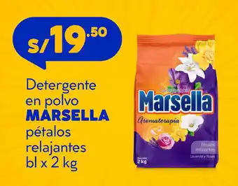 Plaza Vea Detergente en polvo MARSELLA pétalos relajantes bl x 2 kg oferta