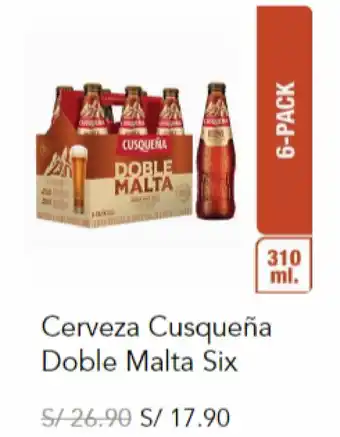 Tambo Cerveza Cusqueña Doble Malta Six pack x 310ml oferta