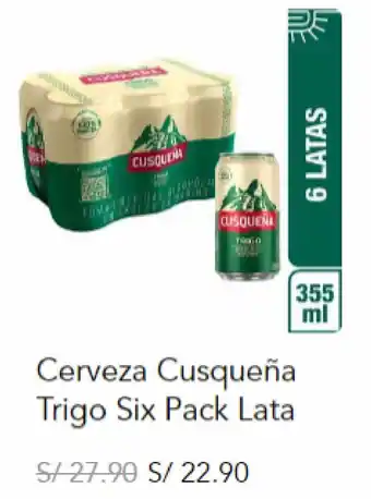 Tambo Cerveza Cusqueña Trigo Six Pack Lata x 355ml oferta