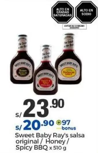 Metro Sweet Baby Ray's salsa original / Honey/ Spicy BBQ x 510 g oferta