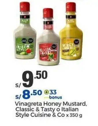 Metro Vinagreta Honey Mustard, Classic & Tasty o Italian Style Cuisine & Co x 350 g oferta