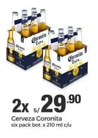 Metro Cerveza Coronita six pack bot. 2 x 210 ml c/u oferta