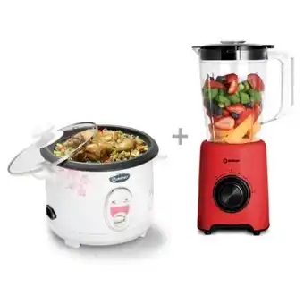 Hiraoka Olla arrocera miray om-t336 1l blanco + licuadora miray lm-110p-r 1.5 lts oferta