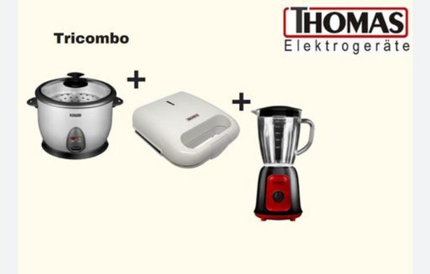 Comercial Li Combo thomas (sandwichera th952 + arrocera th35p + licuadora th320v) oferta