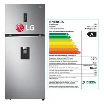 Maestro Refrigeradora 374lt door cooling plata gt37sgp.apzglpr oferta