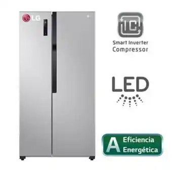 Maestro Refrigeradora lg side by side con múltiple flujo de aire 508 lt ls51bpp plateada oferta