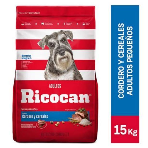 Maestro Comida para perros ricocan adultos pequeños sabor cordero y cereales de 15 kg oferta