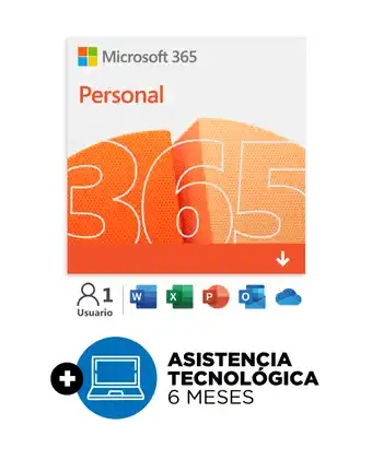 Tiendas EFE Microsoft 365 personal + asistencia tecnológica 6 meses oferta