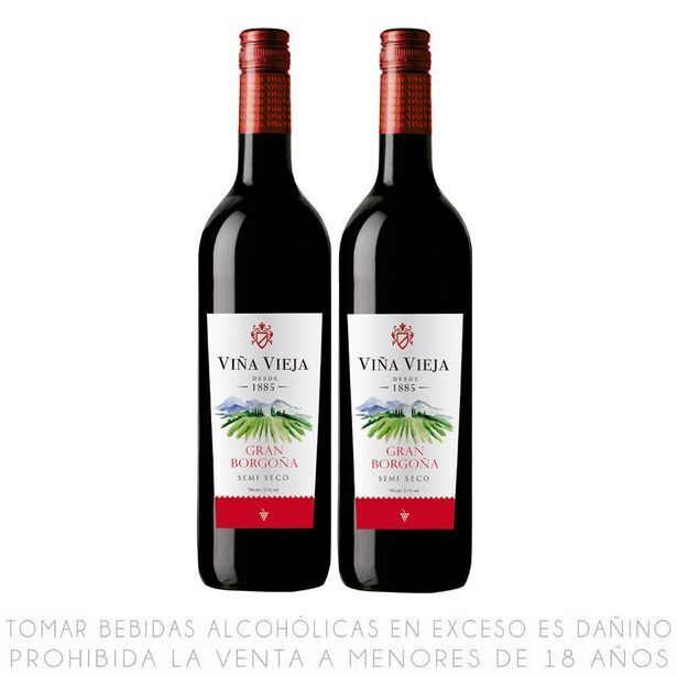 Metro Pack vino viña vieja borgoña 2 botellas oferta