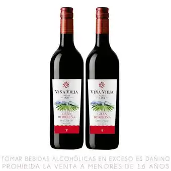 Metro Pack vino viña vieja borgoña 2 botellas oferta