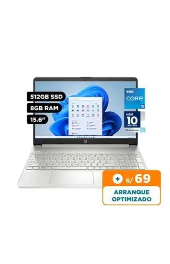 Tiendas EFE Laptop hp 15,6' fhd core i5 8gb 512gb 15-dy5000la_me oferta