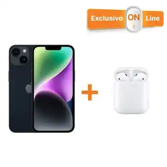 iShop Iphone 14 plus - 128gb - medianoche + airpods 2da gen oferta