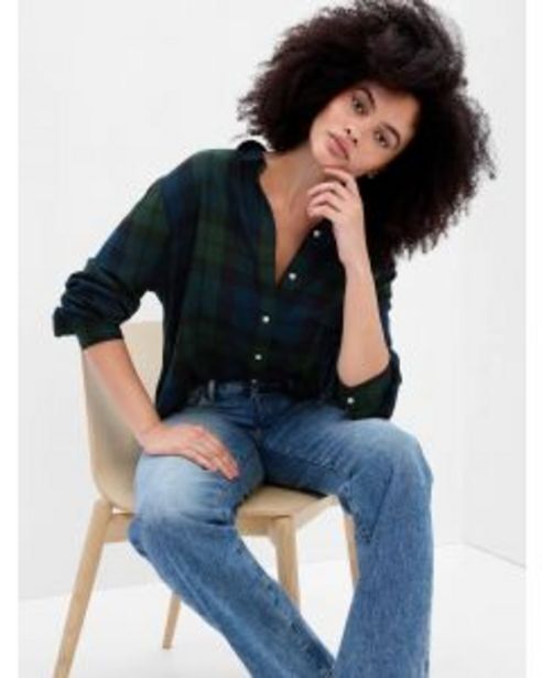 GAP Blusa manga larga flannel mujer oferta