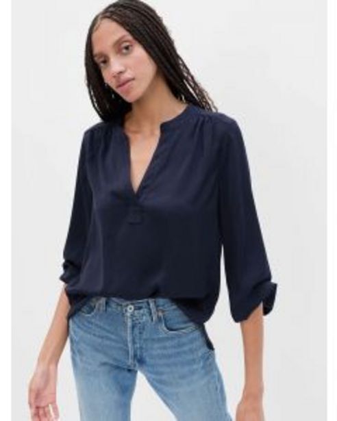 GAP Blusa manga larga cuello v mujer oferta