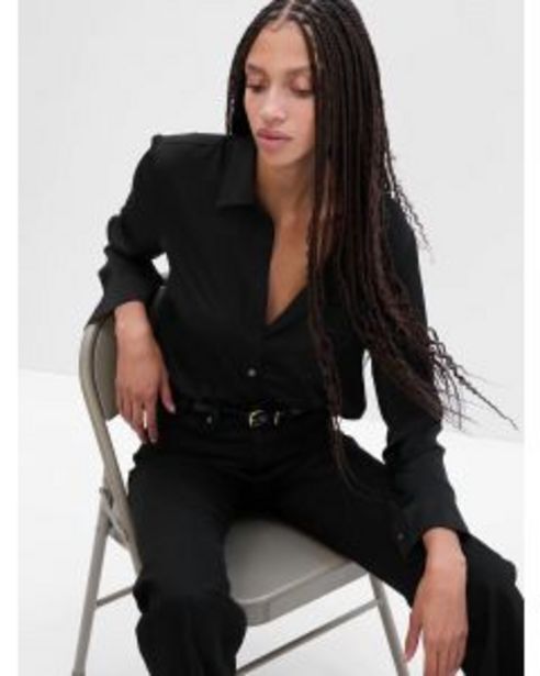 GAP Blusa manga larga satin easy mujer oferta