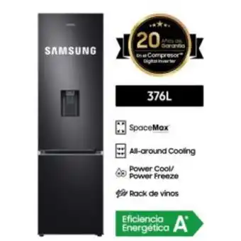 Carsa Refrigeradora side by side samsung rb38t636db1 376l negro oferta
