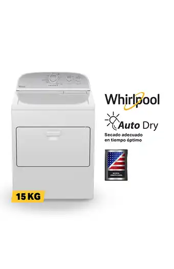 Tiendas EFE Secadora a gas whirlpool 4gwgd4815fw 15kg oferta