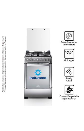Tiendas EFE Cocina indurama vercelli zafiro croma 4 hornillas oferta