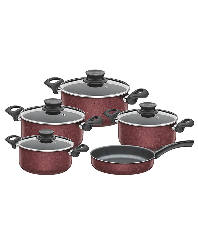 Tiendas EFE Juego de ollas de 9 pzs tramontina paris rojo oferta