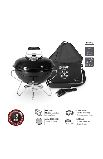 Tiendas EFE Parrilla sheriff 14 negro + funda impermeable + brush oferta