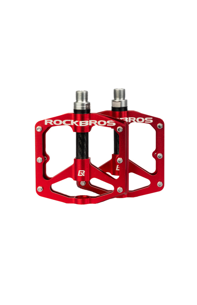 Tiendas EFE Pedales de aluminio rockbros rojo oferta