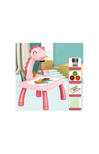 Tiendas EFE Mesa proyector para dibujar con música gretail rosado oferta