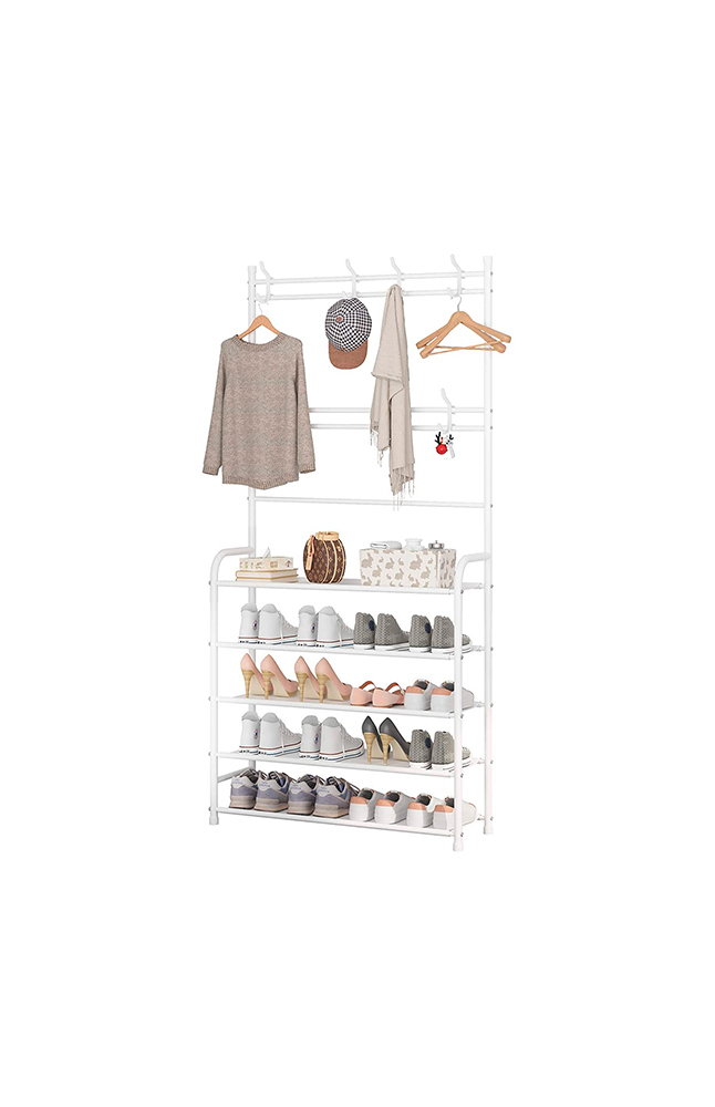 Tiendas EFE Zapatera organizador 5 niveles con colgador blanco oferta