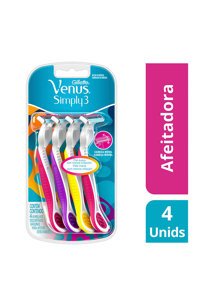 Tiendas EFE Máquina para afeitar gillette venus simply3 4 unidades oferta
