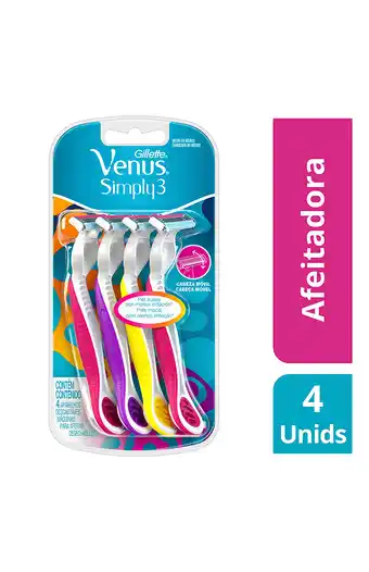 Tiendas EFE Máquina para afeitar gillette venus simply3 4 unidades oferta