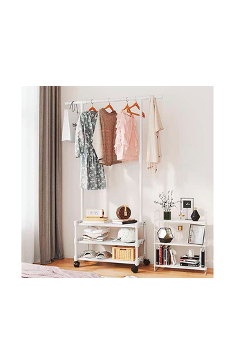 Tiendas EFE Zapatera organizador multiuso 3 niveles con ruedas blanco oferta