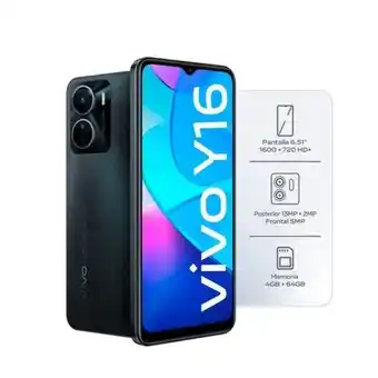 Hiraoka Celular libre vivo y16 6.51 64gb 4gb ram negro estelar oferta