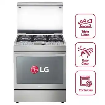 Hiraoka Cocina a gas lg rsg315t 6 hornillas oferta