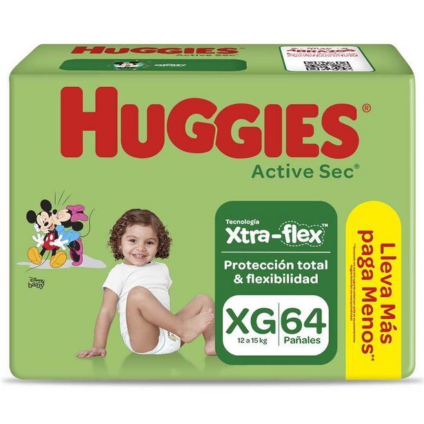 Metro Pañales huggies active sec talla xg 64un oferta