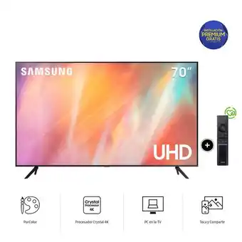 Metro Samsung smart tv uhd 70 un70au7000gxpe oferta