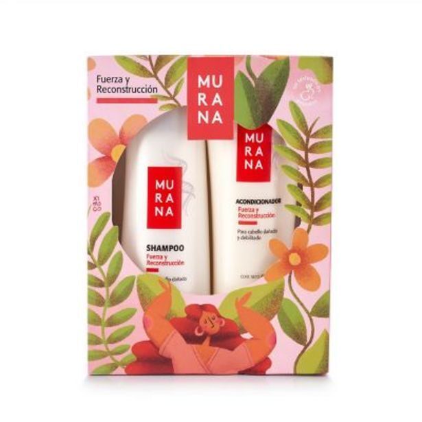 Tottus Pack murana shampoo y acondicionador fuerza y reestructuración 400 ml oferta