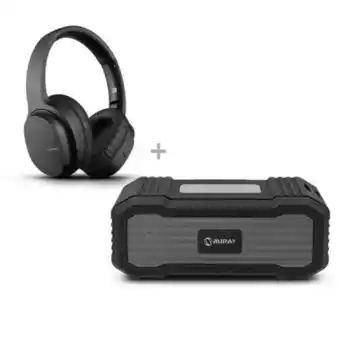 Hiraoka Audífono bluetooth miray am-18bt-n + parlante portátil c/ bluetooth miray pmbt-60n oferta