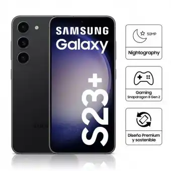 Hiraoka Celular libre samsung galaxy s23+ 6.6 256gb 8gb ram phantom black oferta