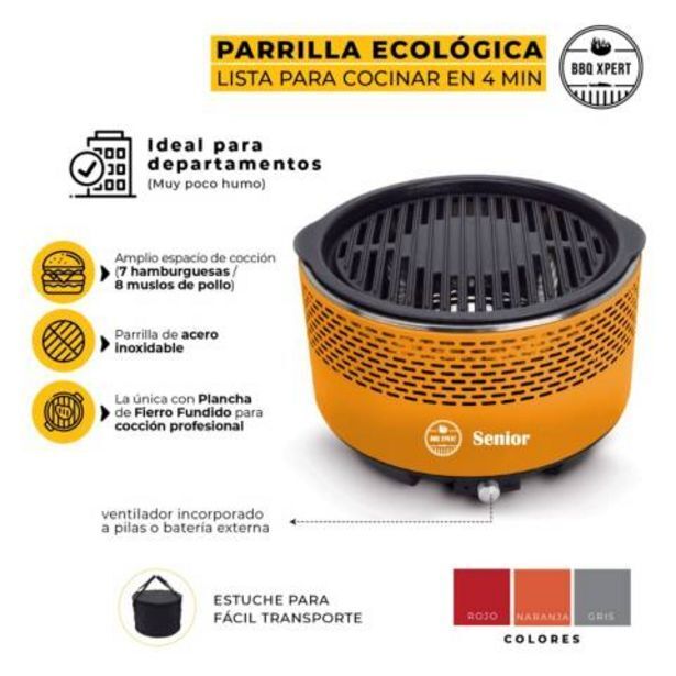 Maestro Parrilla a carbón portátil senior naranja - encendido en 4 minutos oferta